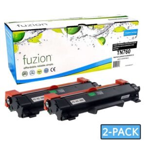 Brother TN760 Compatible Toner High Yield - Black (2 Pack)